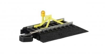 Bachmann 44476 HO Track-Powered Flashing LED Bumper w/Steel Alloy Rails on Black Roadbed