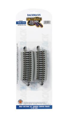 Bachmann 44532 HO Half Section 22" Radius Curved Nickel Silver Track (4/Cd)