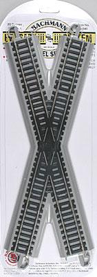 Bachmann 44540 HO Scale Crossing w/Nickel Silver Rail & Gray Roadbed - E-Z Track(R) -- 30 Degree