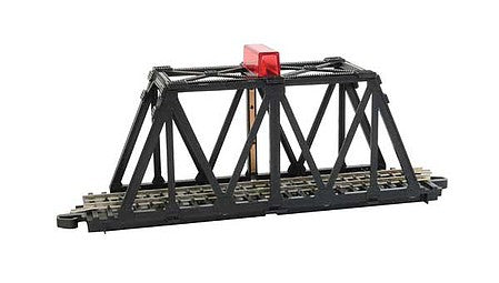 Bachmann 44873 N Scale Through-Truss Bridge with Blinking Light -- With E-Z Track Straight Section