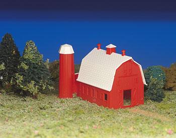 Bachmann 45151 HO Scale Plasticville Classic Kit - Barn -- 2-1/2 x 3-1/2" 6.4 x 9cm