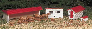 Bachmann 45152 HO Farm Buildings & Animals Kit