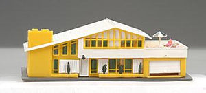 Bachmann 45432 HO Scale Plasticville Classic Kit - Contemporary House -- 2-7/8 x 8-3/4" 7.3 x 22.3cm