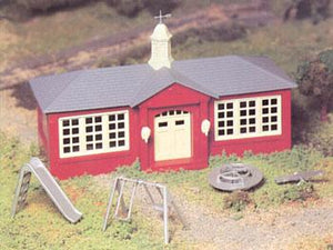 Bachmann 45611 O Scale Plasticville U.S.A.(R) Classic Kits -- School House with Playground Equipment