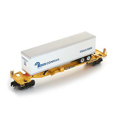 Bachmann 48402 O Scale Front Runner Intermodal Car w/Trailer - 3-Rail - Ready to Run - Williams(TM) -- TTX w/Conrail Trailer