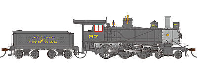 Bachmann 52204 HO Scale Baldwin 4-6-0 - Standard DC -- Maryland & Pennsylvania #27 (black, graphite)