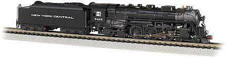 Bachmann 53654 N Scale 4-6-4 Hudson - Sound and DCC -- New York Central 5445 (black, graphite, Gothic Lettering)