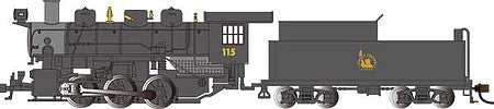 Bachmann 53805 HO Scale USRA 0-6-0 - WowSound(R) and DCC - Spectrum(R) -- Central Railroad of New Jersey 115 (black, graphite, yellow Liberty Logo)