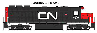 Bachmann 60307 HO Scale EMD GP40 - DCC -- Canadian National #4008 (1970s Noodle Scheme; black, white, red)