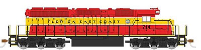 Bachmann 60918 HO Scale EMD SD40-2 - DCC -- Florida East Coast #714 (Heritage, red, yellow, black)
