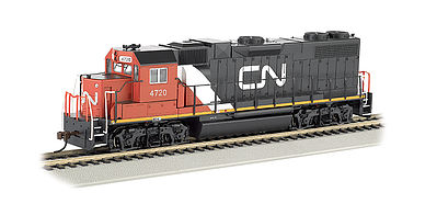 Bachmann 61717 HO Scale EMD GP38-2 - Standard DC -- Canadian National #4720 (black, white, red)