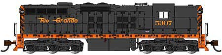 Bachmann 62354 N Scale EMD SD9 - Sound & DCC -- Denver & Rio Grande Western 5307 (black, orange)