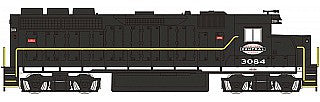 Bachmann 63529 HO Scale EMD GP40 - Standard DC -- New York Central #3084 (black, white)