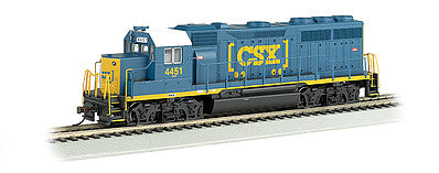 Bachmann 63560 N Scale EMD GP40 Diesel Locomotive - Standard DC -- CSX Transportation #4451 (blue, yellow; Boxcar Logo)