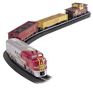 Bachmann 647 HO Scale Santa Fe Flyer Train Set -- Santa Fe