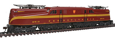 Bachmann 65252 N Scale GG1 Electric - Standard DC -- Pennsylvania Railroad #4876 (Tuscan, yellow, 5-Stripe)