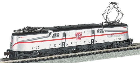 Bachmann 65354 N GG1 Electric Locomotive DCC Sound Pennsylvania #4872 (Silver w/Red Stripe Congressional)