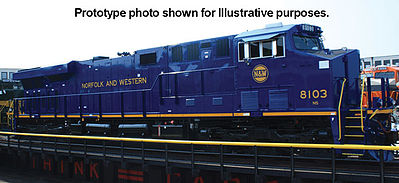 Bachmann 65408 HO Scale GE ES44AC w/Sound & DCC -- Norfolk Southern #8103 (Norfolk & Western Heritage, blue, yellow)