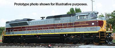 Bachmann 66010 HO Scale EMD SD70ACe - Sound & DCC -- Norfolk Southern #1074 (Delaware, Lackawanna & Western Heritage, gray, maroo