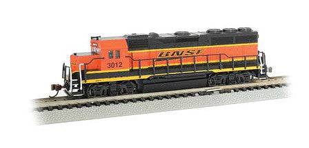 Bachmann 66352 N Scale EMD GP40 - Econami Sound and DCC - Spectrum(R) -- Burlington Northern & Santa Fe #3012 (black, orange; Wedge Logo)
