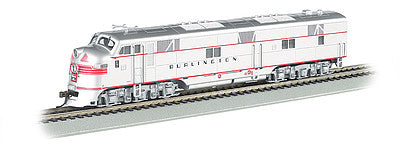 Bachmann 66603 HO Scale EMD E7 w/Sound & DCC -- Chicago, Burlington & Quincy (silver, red)