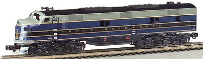 Bachmann 66605 HO Scale EMD E7 w/Sound & DCC -- Baltimore & Ohio (blue, gray, black)