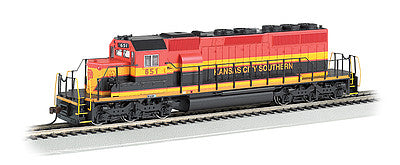 Bachmann 67203 HO Scale EMD SD40-2 w/DCC & Sound -- Kansas City Southern #651 (Southern Belle, red, yellow, black)