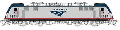Bachmann 67402 HO Scale Siemens ACS-64 Electric - DCC and Sound -- Amtrak #619 (silver, blue, red)