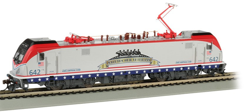 Bachmann 67403 HO Siemens ACS64 Electric Locomotive DCC WowSound Amtrak #642 Salutes Our Veterans