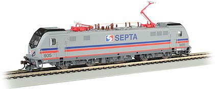 Bachmann 67408 HO Scale Siemens ACS-64 Electric - DCC and Sound -- Southeastern Pennsylvania Transportation Authority SEPTA 901 (silver)