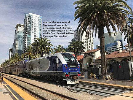 Bachmann 67903 HO Scale Siemens SC-44 Charger - WowSound(R) and DCC -- Amtrak #2111 (Pacific Surfliner; silver, blue, gray)