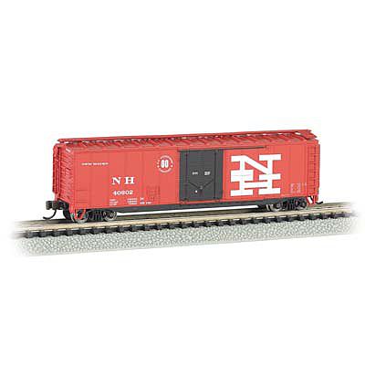 Bachmann 71083 N Scale 50' Plug Door Boxcar - Ready to Run -- New Haven (red, black, white, Large NH)