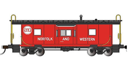 Bachmann 73208 HO Scale Steel Bay-Window Caboose - Ready to Run - Silver Series(R) -- Norfolk & Western 557592