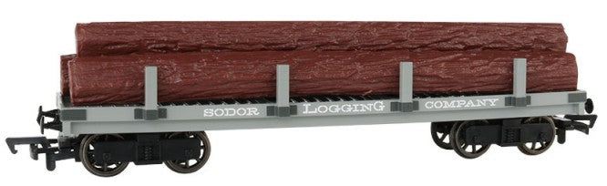 Bachmann 77004 HO Thomas & Friends Sodor Logging Co. Flat Wagon w/Logs