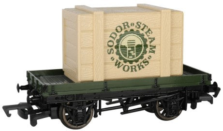 Bachmann 77404 HO Thomas & Friends Plank Wagon w/Sodor Steam Works Crate