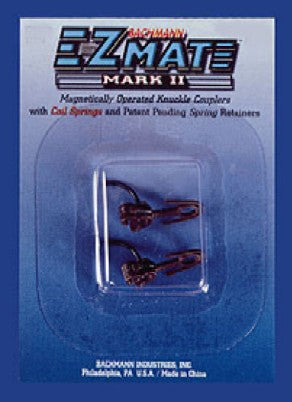Bachmann 78024 HO Center Shank-Long E-Z Mate Mark II  Magnetic Knuckle Couplers w/Metal Coil Spring (12pr/cd)