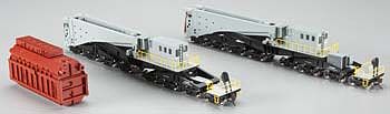 Bachmann 80502 HO Scale Spectrum(R) 380-Ton Schnabel Car w/Transformer Load - Ready to Run -- Gray, Black, Oxide Load, Black Trucks