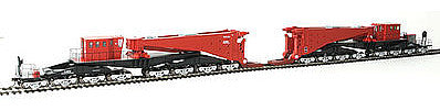 Bachmann 80513 HO Scale 380-Ton Schnabel Car w/Retort Load - Ready to Run - Spectrum(R) -- Red, Black