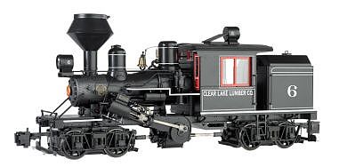 Bachmann 85093 G Scale 2-Truck Climax - Standard DC - Spectrum(R) -- Clear Lake Lumber Co. #6