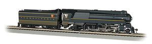 Bachmann 85301 HO Scale Streamlined Class K4 4-6-2 Pacific - Sound and DCC -- Pennsylvania Railroad #1120 (black, Yellow Stripes; Futura Lettering)
