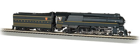 Bachmann 85304 HO Scale Streamlined Class K4 4-6-2 Pacific - Sound and DCC -- Pennsylvania Railroad #5338 (black, Yellow Stripes; Futura Lettering)