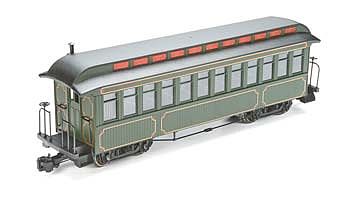Bachmann 89399 G Scale Jackson Sharp Wood Coach - Ready to Run -- Painted, Unlettered (olive w/gold Striping)