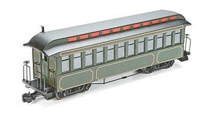 Bachmann 89399 G Scale Jackson Sharp Wood Coach - Ready to Run -- Painted, Unlettered (olive w/gold Striping)