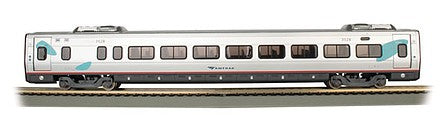 Bachmann 89946 HO Scale Acela Business Class Coach with Interior Lights - Ready to Run - Spectrum(R) -- Amtrak 3528 (silver, blue, red)