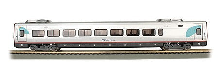 Bachmann 89947 HO Scale Acela Business Class Coach with Interior Lights - Ready to Run - Spectrum(R) -- Amtrak 3538 (Quiet Car, silver, blue, red)