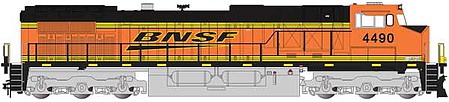 Bachmann 90902 G Scale GE Dash 9-44CW - Standard DC -- BNSF Railway 4490 (orange, black, Wedge Logo)