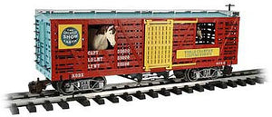 Bachmann 92719 G Scale Animated Stock Car with Horses - Ready to Run -- Ringling Bros. and Barnum & Bailey(TM)