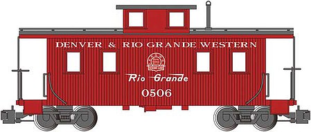 Bachmann 93803 G Scale Eight-Wheel Wood Center-Cupola Caboose - Ready to Run -- Denver & Rio Grande Western #0506
