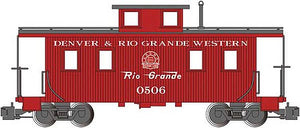 Bachmann 93803 G Scale Eight-Wheel Wood Center-Cupola Caboose - Ready to Run -- Denver & Rio Grande Western #0506