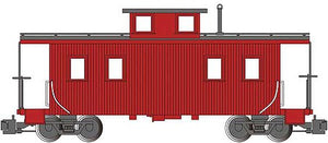 Bachmann 93804 G Scale Eight-Wheel Wood Center-Cupola Caboose - Ready to Run -- Painted, Unlettered (red)